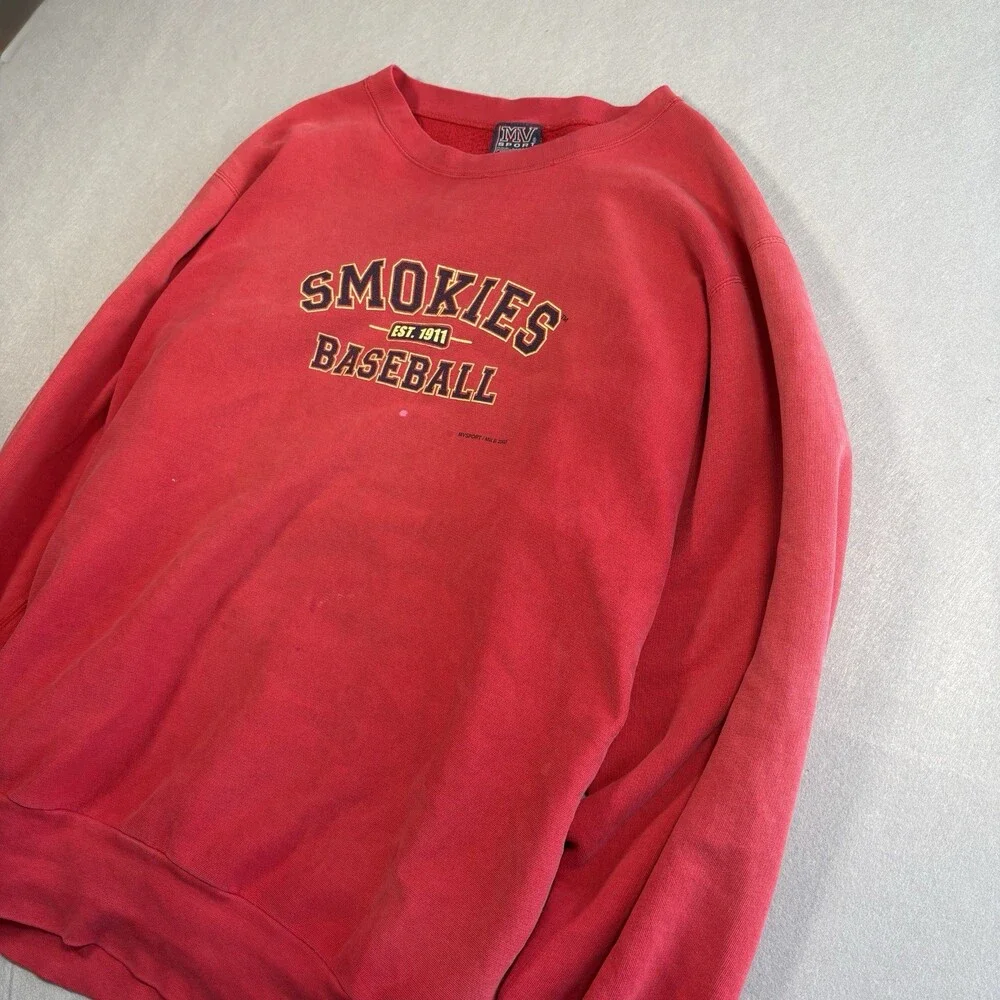 Vintage MV Sport Pro-Weave Red Smokies Baseball MLB 2003 Sweater Size XL